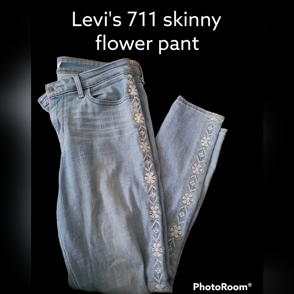 Levis 711 flower print skinny